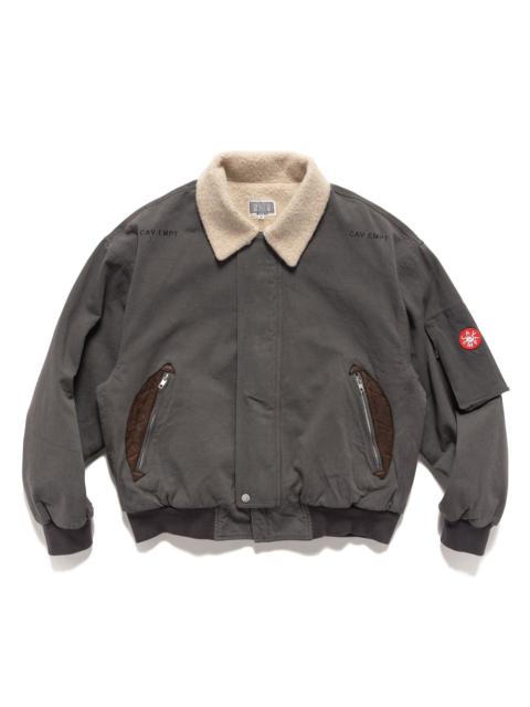 Wool Boa Inner Zip Jacket Charcoal