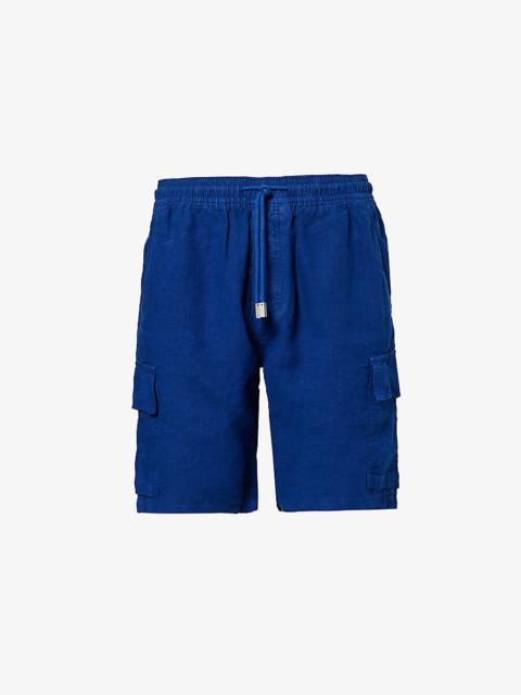 Vilebrequin Bermuda brand-patch linen shorts