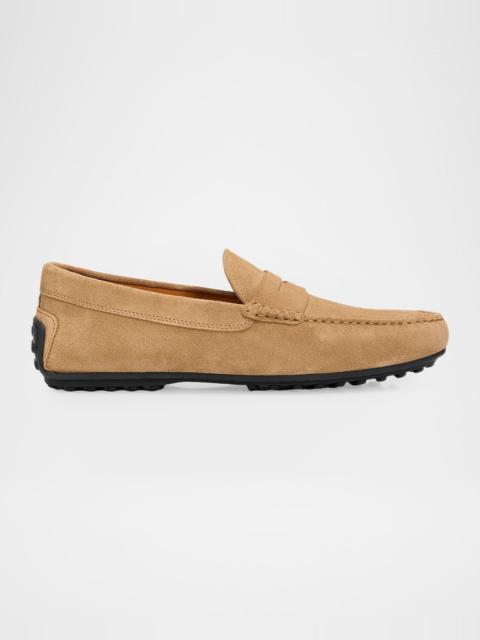Tod's Men's City Gommino Suede Penny Loafers