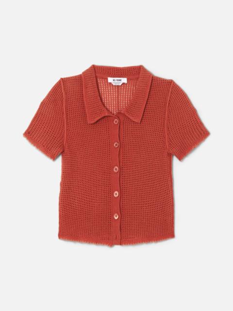 RE/DONE Amelia Cashmere Polo - Heritage Red
