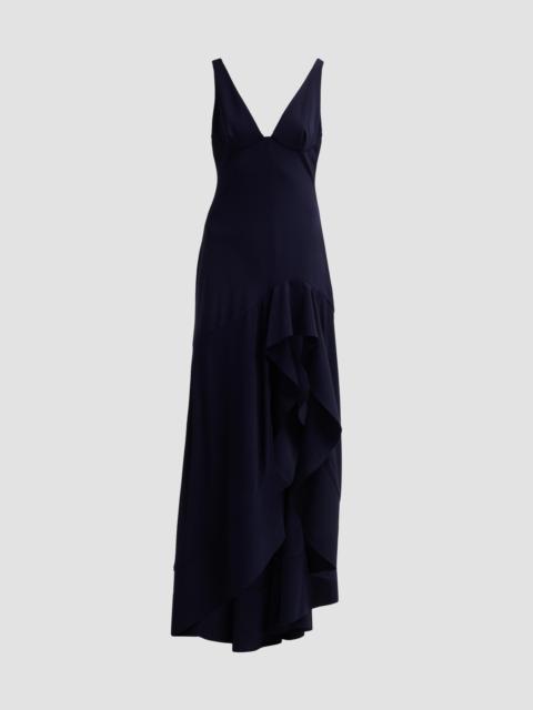 Stella McCartney Women's Frilled V-Neck Maxi Dress - Ink