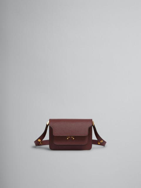 Marni RED SAFFIANO LEATHER MINI TRUNK BAG