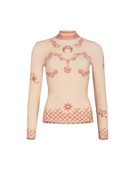 Marine Serre Regenerated Henna Print Second Skin Top