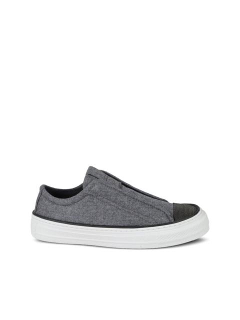 Brunello Cucinelli embellished slip-on sneakers