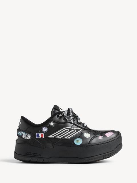 BALENCIAGA Women's Hamptons Stickers Platform Sneaker in Black/multicolor