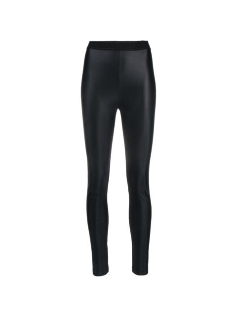 VERSACE JEANS COUTURE logo-waistband high-waisted leggings