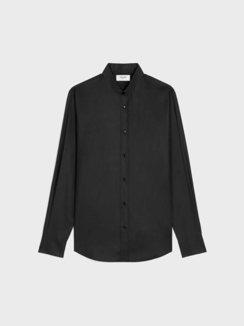 loose shirt with inverted collar in cotton poplin