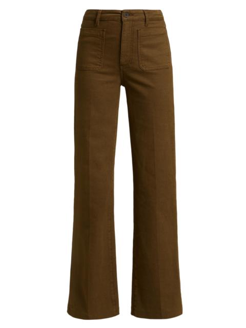 FRAME Women's The Refined High-Rise Wide Flared Jeans - Tree Moss