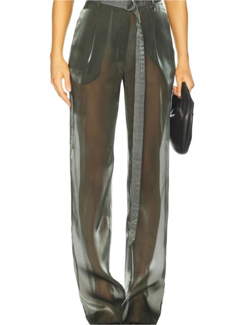 LAPOINTE Metallic Organza Belted Pant