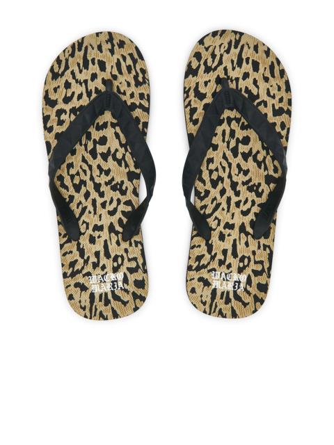 WACKO MARIA Hayn Leopard Beach Sandals