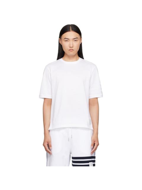 Thom Browne White Jersey Ottoman 4-Bar T-Shirt