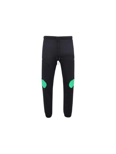 Off-White OFF-WHITE Green Diag Outline Design Cuffed Sweatpants Black
