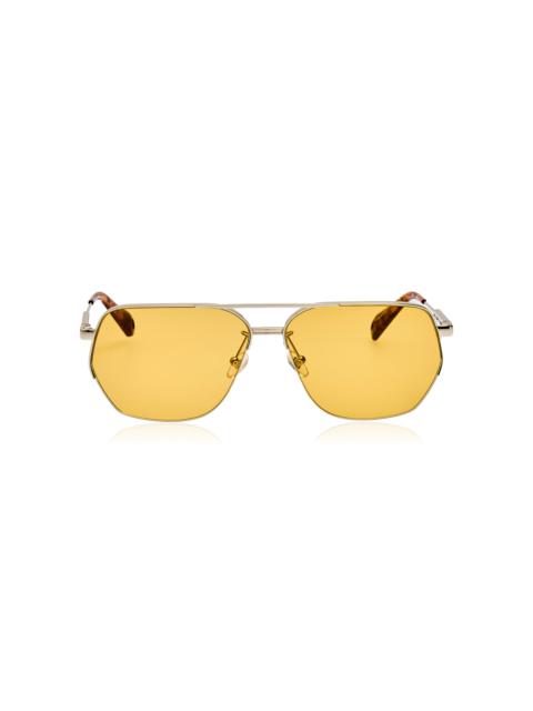 JACQUEMUS Aviator-Frame Metal Sunglasses