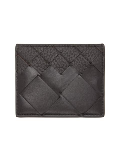 Bottega Veneta Brown Intrecciato Credit Card Holder