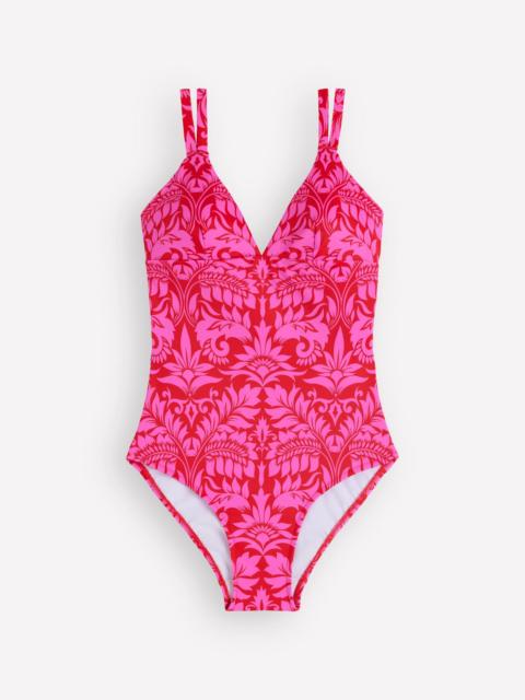 BODEN Arles Swimsuit-Salsa, Ornamental Foliage