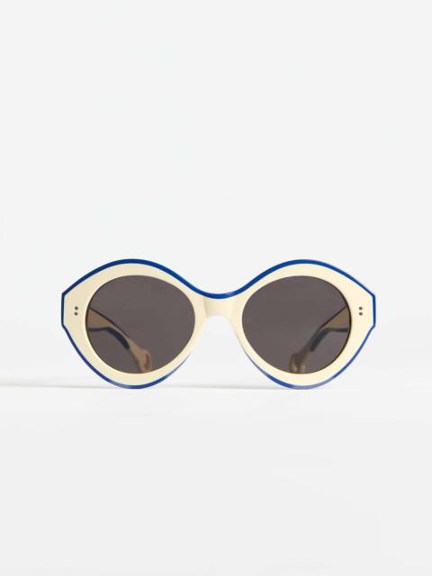 JW Anderson JWA07 BUMPER SUNGLASSES IN WHITE & BLUE