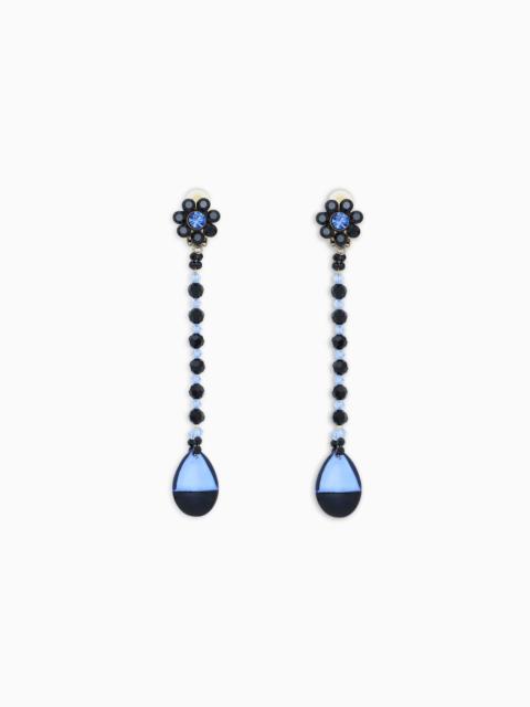 GIORGIO ARMANI PENDANT EARRINGS WITH SWAROVSKI CRYSTALS