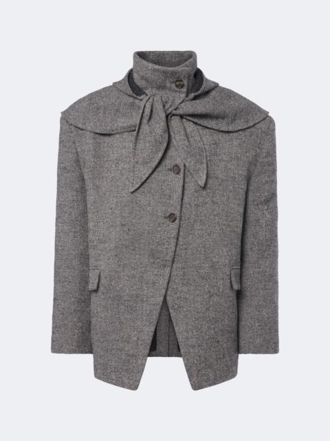 MAGDA BUTRYM Herringbone wool and cashmere-blend blazer
