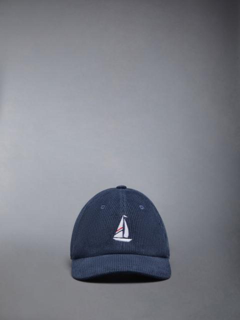 Thom Browne Corduroy Sailboat Embroidery Baseball Hat