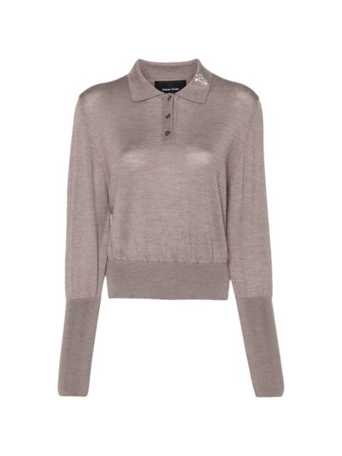 Simone Rocha embellished polo sweater