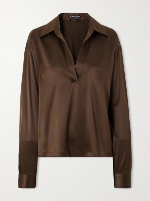 TOM FORD Silk-blend Satin Blouse