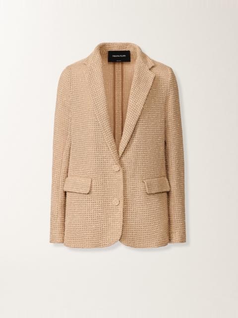 FABIANA FILIPPI Oversized jacket in cotton mesh and sequins