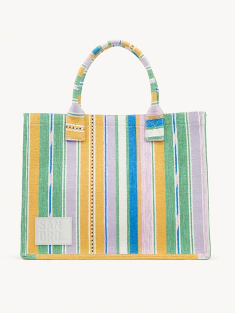 Sandro Tote bag in striped canvas