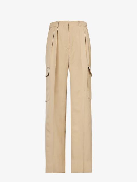 Jacopo straight-leg high-rise woven-blend trousers