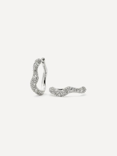 MISSOMA Silver Molten Snow Small Hoop Earrings