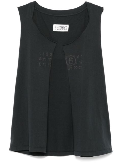 MM6 Maison Margiela Numbers-motif vest