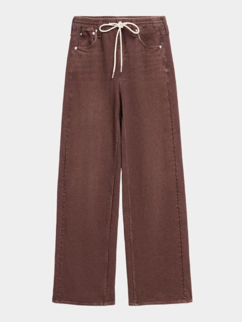 rag & bone rb Miramar Terry Drawstring Wide-Leg Jeans