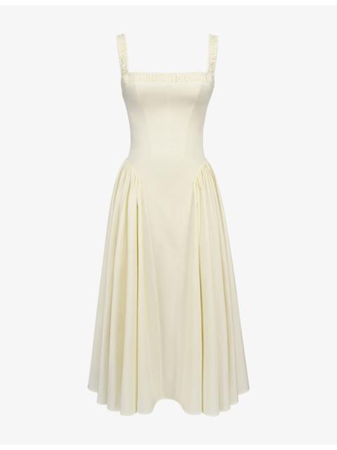 House of CB Dorothy floral-print stretch-cotton midi dress