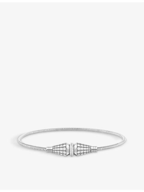 Boucheron Jack de Boucheron single 18ct white-gold and 1.76ct round diamond bracelet