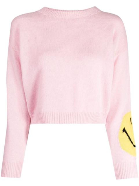 Joshua Sanders smiley face-motif wool jumper