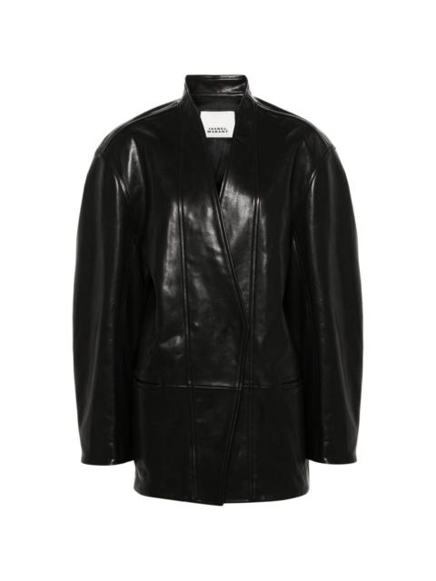 Ikena leather coat