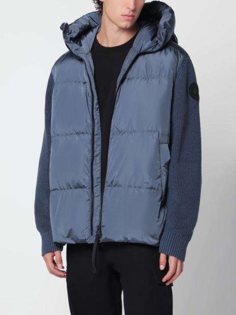 Canada Goose Grey-blue down jacket with wool sleeves