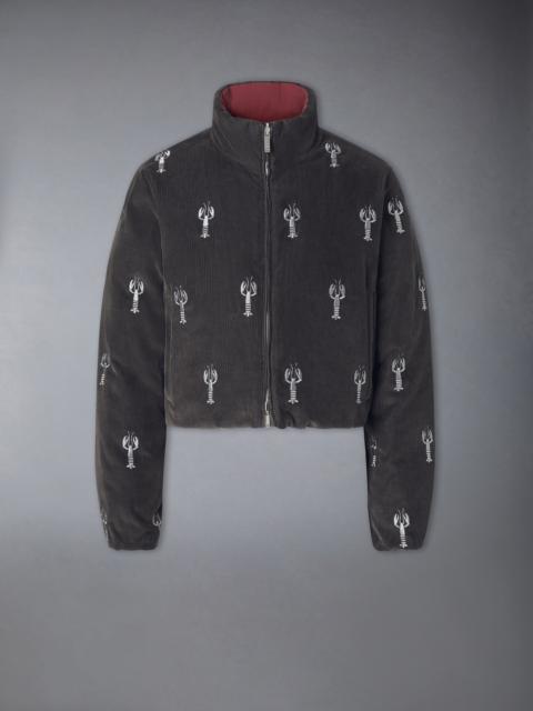 Thom Browne CORDUROY LOBSTER STITCH REVERSIBLE CROPPED DOWN JACKET