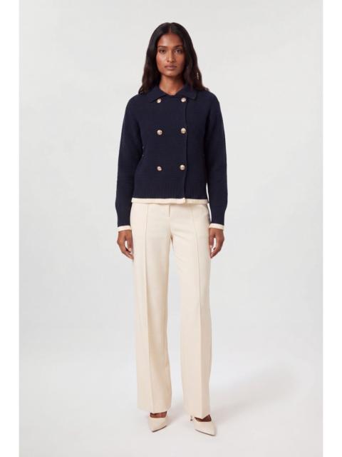 KAREN MILLEN Cotton Button Detail Knit Boxy Cardigan