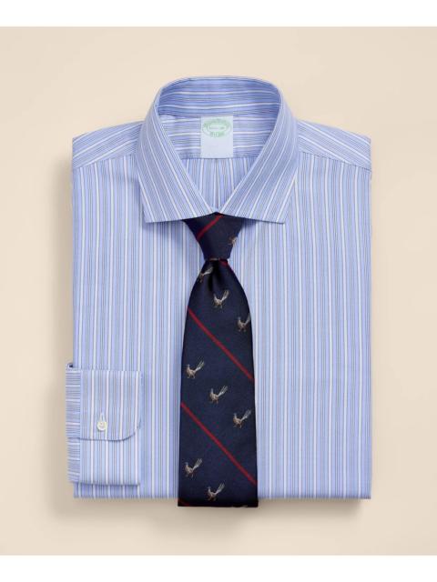 Brooks Brothers Brooks Brothers Explorer Collection Non-Iron Twill English Spread Collar, Striped Dress Shirt