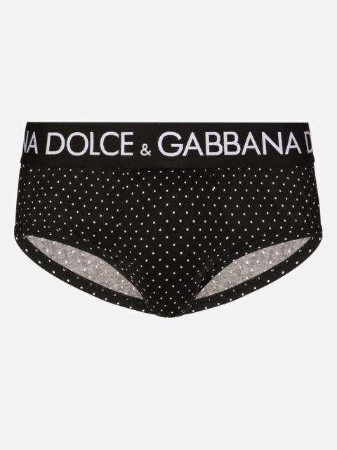 Dolce & Gabbana Two-way stretch jersey Brando briefs with polka-dot print
