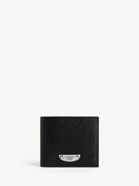 BALENCIAGA Men's Le City Uptown Square Folded Wallet in Black
