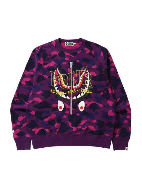 BAPE Color Camo Shark Crewneck 'Purple'