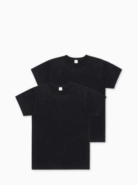 3sixteen 3SIXTEEN HEAVYWEIGHT POCKET T-SHIRT 2 PACK BLACK