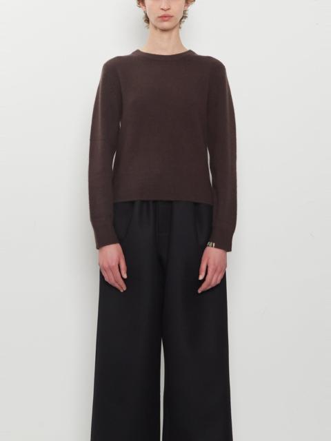extreme cashmere n°430 Jeanne Cashmere Crewneck — Dark Brown