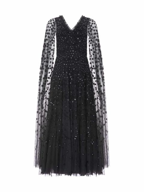 Needle & Thread Clover Cape Sleeve Ankle Gown