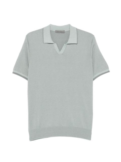CORNELIANI textured-knit V-neck T-shirt