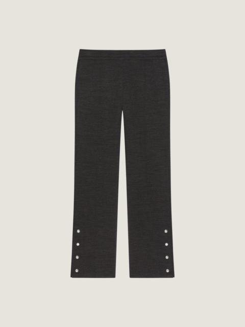 Givenchy JOGGERS IN WOOL WITH GIVENCHY PARIS GROS GRAIN