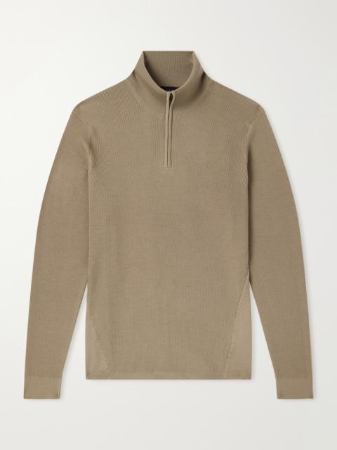 SEASE Waffle Turtle-Neck Wool-Knitted Sweater