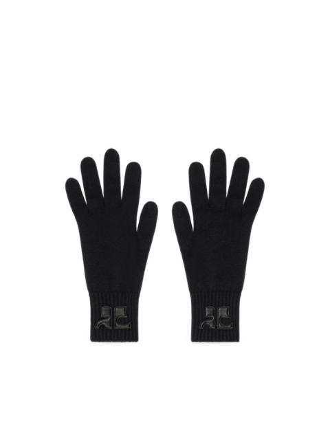 courrèges AC logo-patch gloves