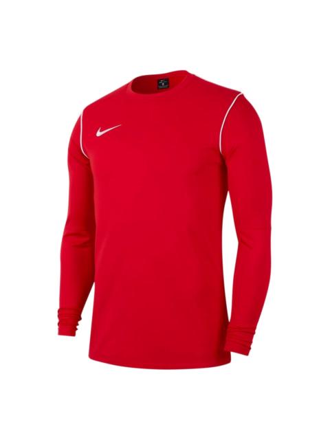 Nike Men's Nike Logo Embroidered Round Neck Pullover Long Sleeves Red T-Shirt BV6875-657